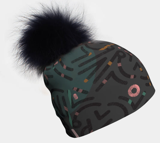 Tuque avec Pompon - Symetric Gris